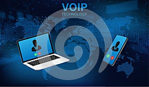 Voip call system voice phone technology photo